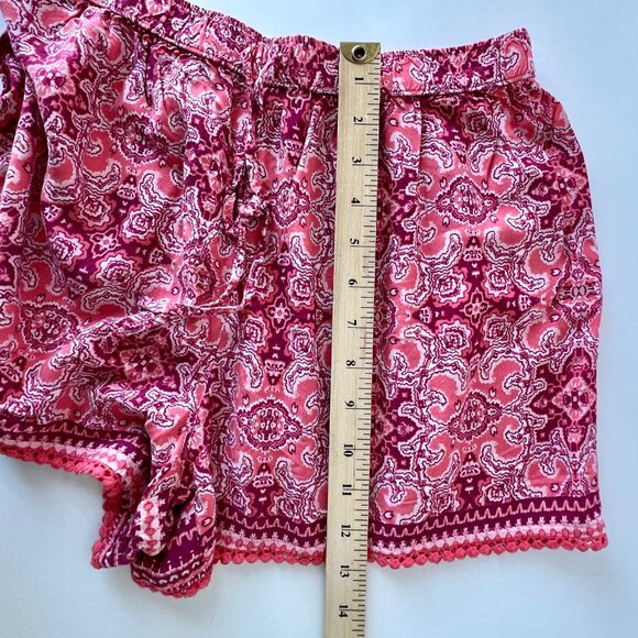 Hollister Pink Pull-on Draw String Shorts, Crochet Hem, RN 75654, Size M, EUC! - Picture 10 of 10